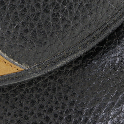 Christian Dior Vintage CD Logo Shoulder Bag Leather, BLACK, CALFSKIN, Shoulder bag