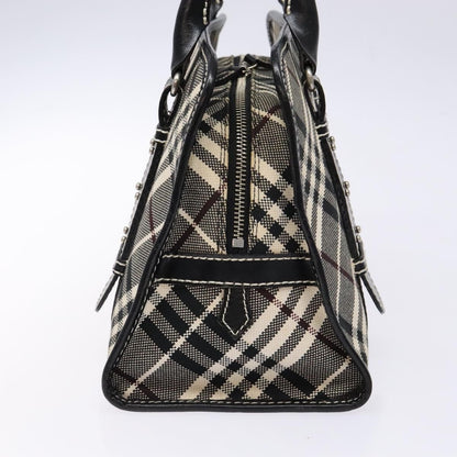 Burberry Belted handle handbag Nova check canvas, BLACK, CANVAS, Handbag