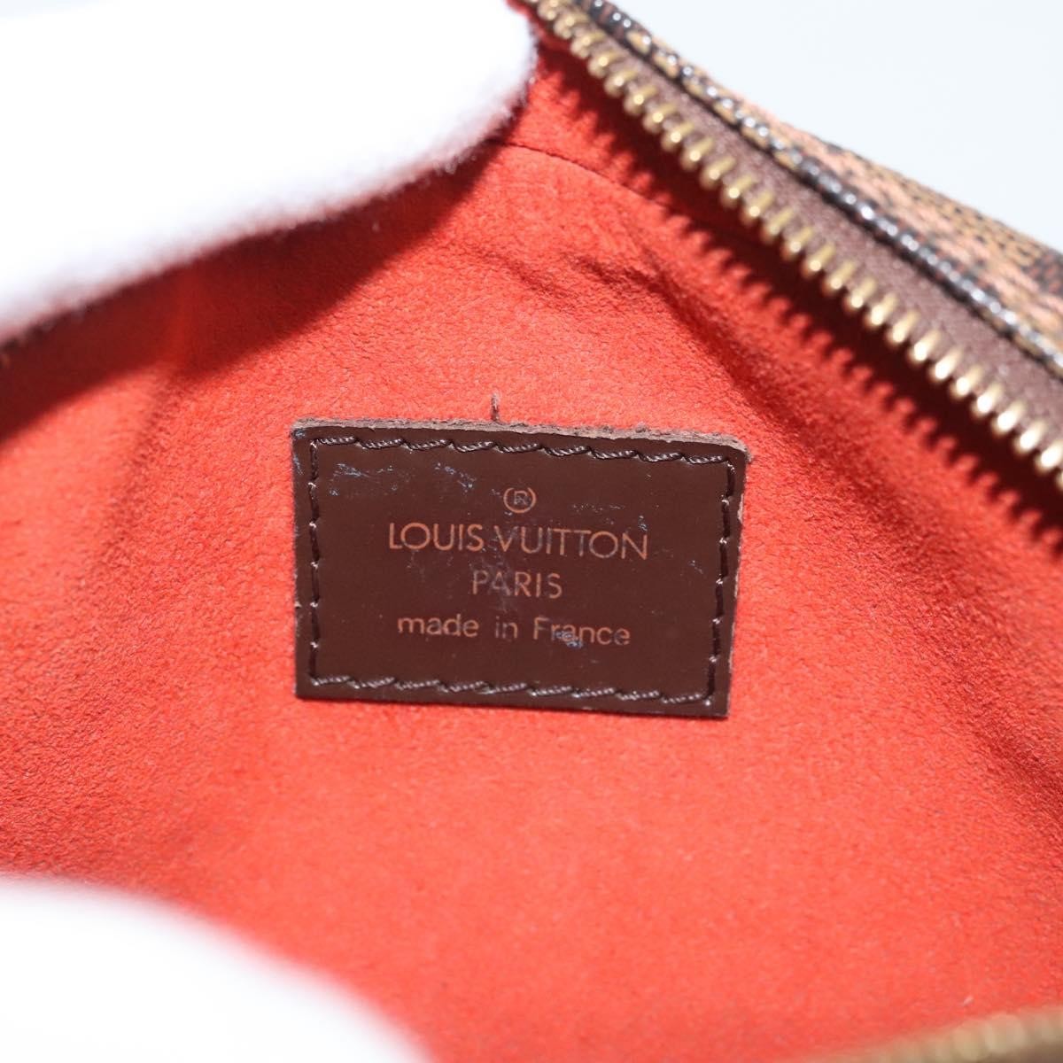 Louis Vuitton Ipanema Pochette Damier, BROWN, CANVAS, Clutche & pouche