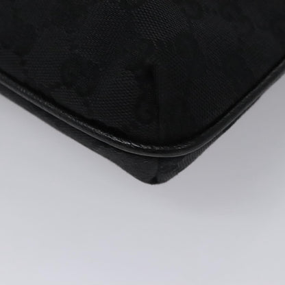 Gucci Vintage Flat Messenger Bag GG Canvas, BLACK, CANVAS, Shoulder bag