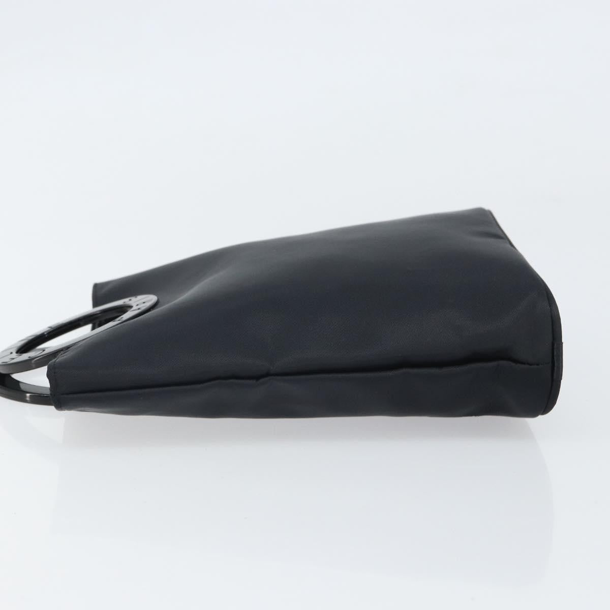 Celine Circle Logo Handbag Nylon, BLACK, NYLON, Handbag