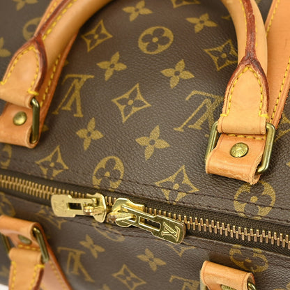 Louis Vuitton Keepall Bag Monogram Canvas, BROWN, CANVAS, Travel bag