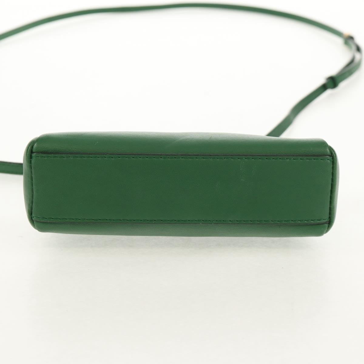 Fendi Peekaboo Bag Leather, GREEN, LEATHER, Handbag