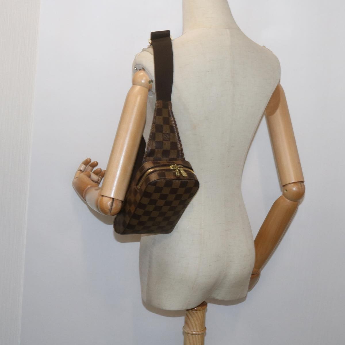 Louis Vuitton Geronimos Waist Bag Damier, BROWN, CANVAS, Travel bag