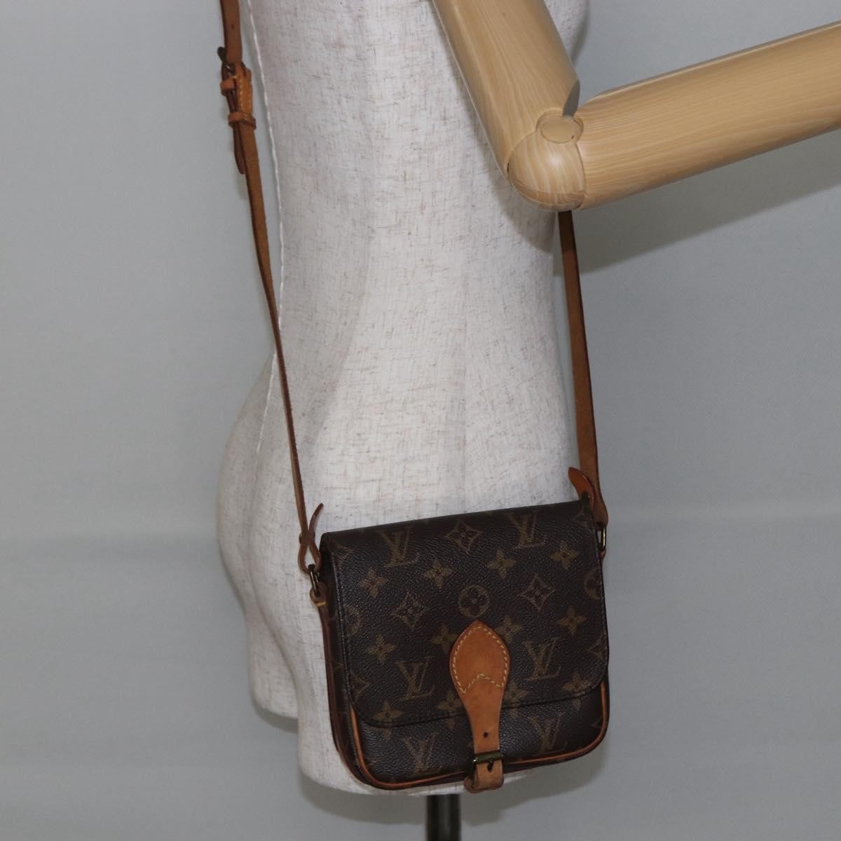 Louis Vuitton Cartouchiere Handbag Monogram Canvas, BROWN, CANVAS, Shoulder bag