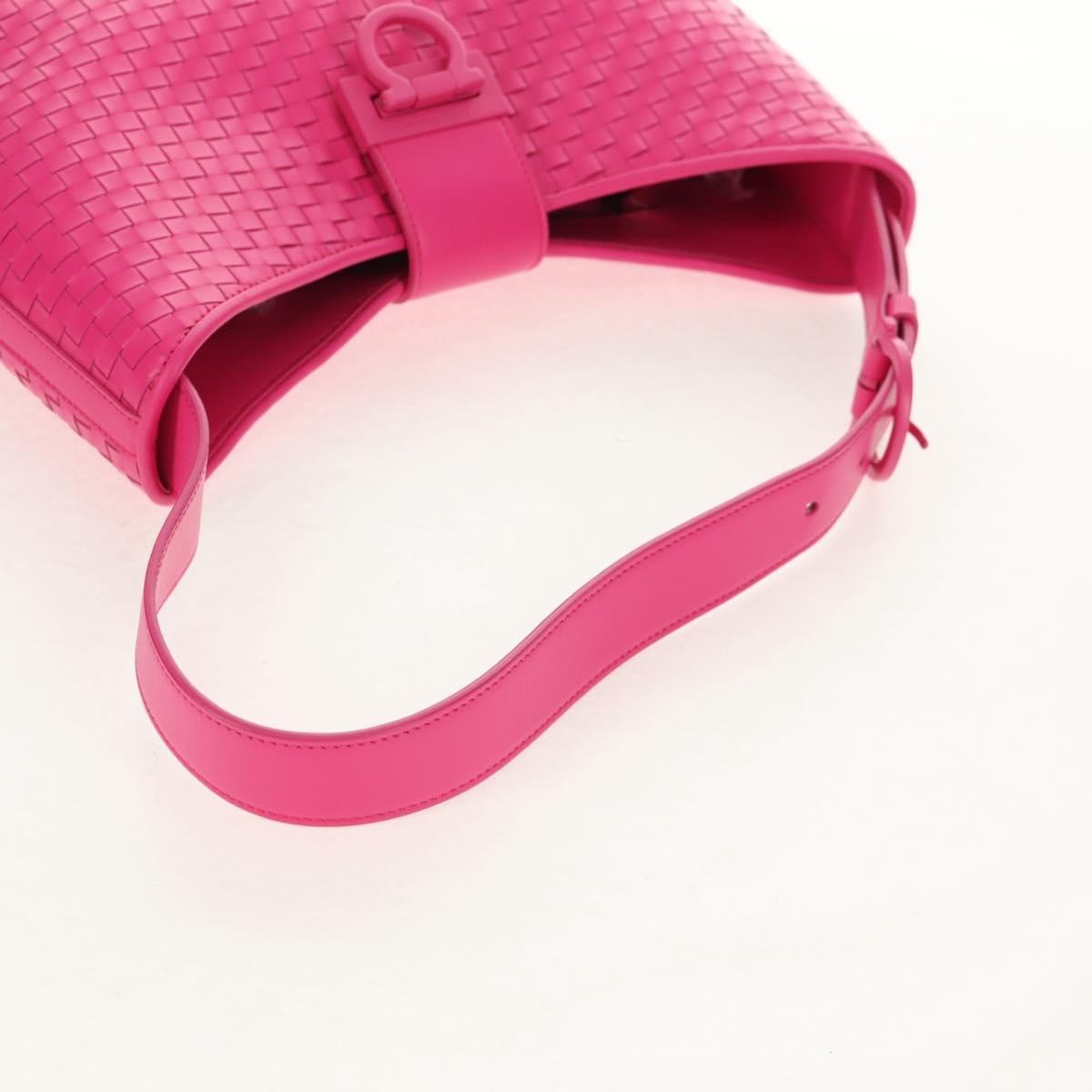 Salvatore Ferragamo Gancini Shoulder Bag Leather, PINK, LEATHER, Shoulder bag