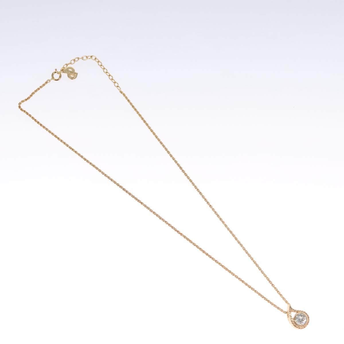 Christian Dior CD Pendant Necklace Metal, GOLD, METAL, Necklace