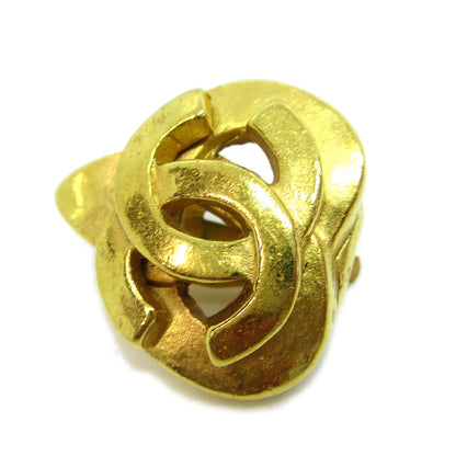 Chanel CC logo heart Gold-plated, GOLD, GOLD_PLATED, Earrings