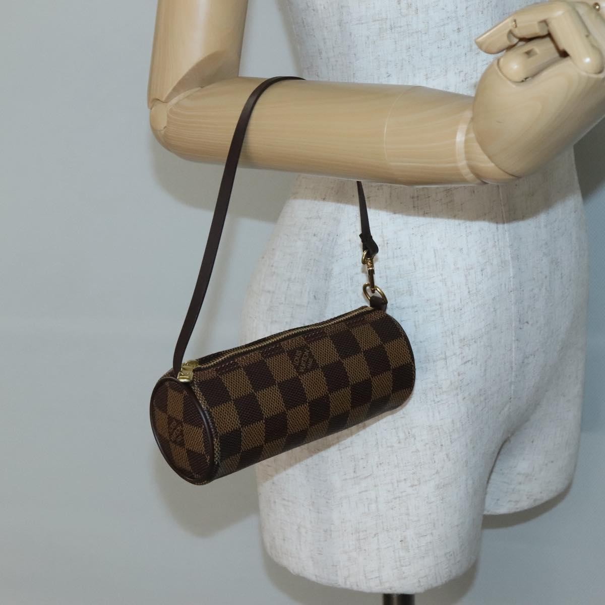 Louis Vuitton Papillon Pochette Damier, BROWN, CANVAS, Handbag