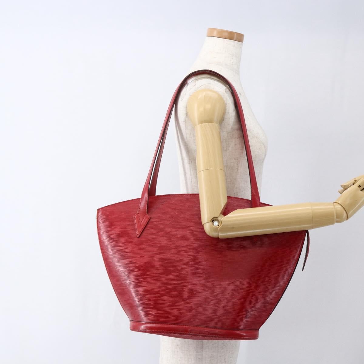 Louis Vuitton Saint Jacques Handbag Epi Leather, RED, LEATHER, Shoulder bag