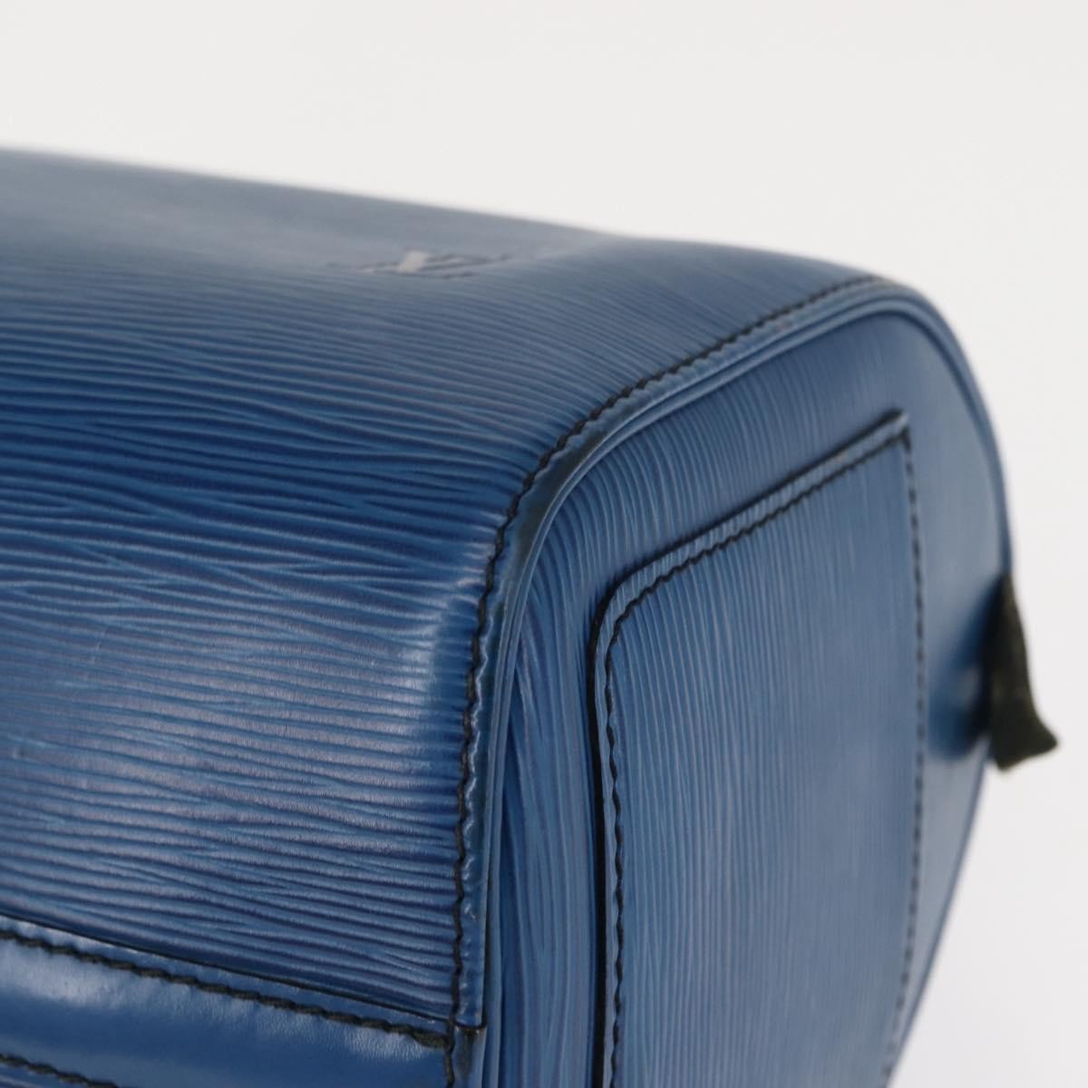Louis Vuitton Speedy Handbag Epi Leather, BLUE, LEATHER, Handbag