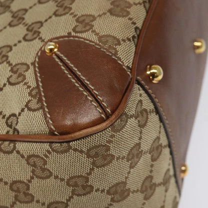 Gucci Vintage tote Leather, BEIGE, CANVAS, Tote bag
