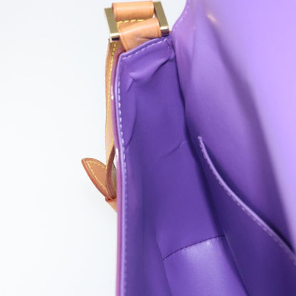 Louis Vuitton Thompson Street Handbag Monogram Vernis, PURPLE, PATENT_LEATHER, Shoulder bag