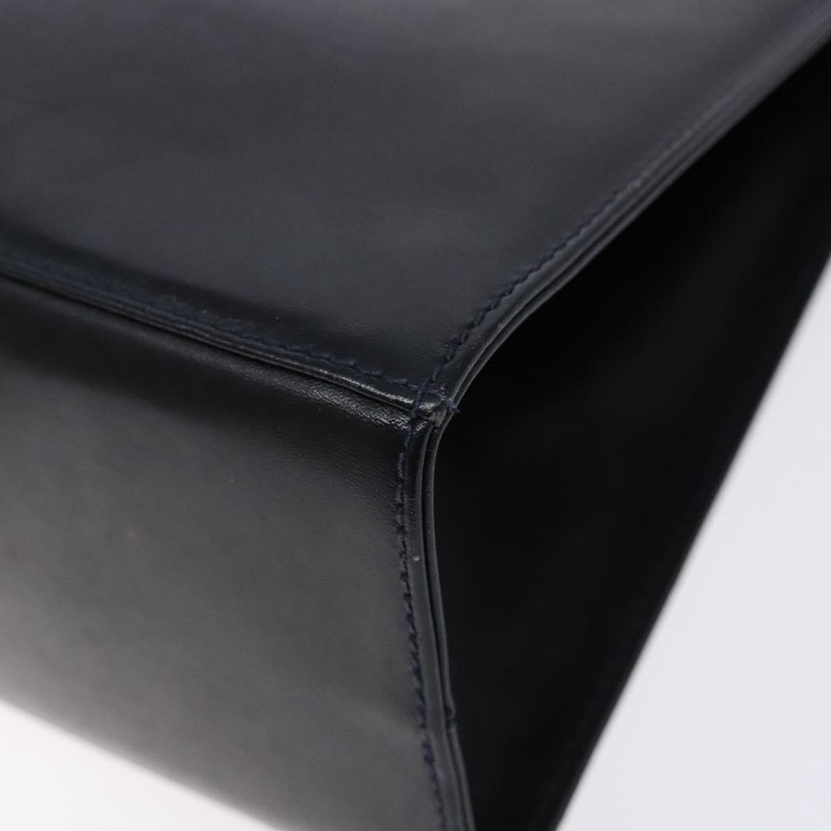 Salvatore Ferragamo Gancini Shoulder Bag Leather, NAVY, LEATHER, Shoulder bag