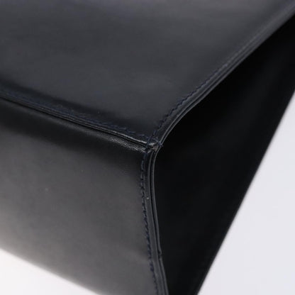 Salvatore Ferragamo Gancini Shoulder Bag Leather, NAVY, LEATHER, Shoulder bag