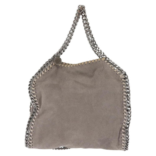 Stella McCartney Falabella Fold Over Crossbody Bag Suede, Gray, Synthetic, Shoulder Bag