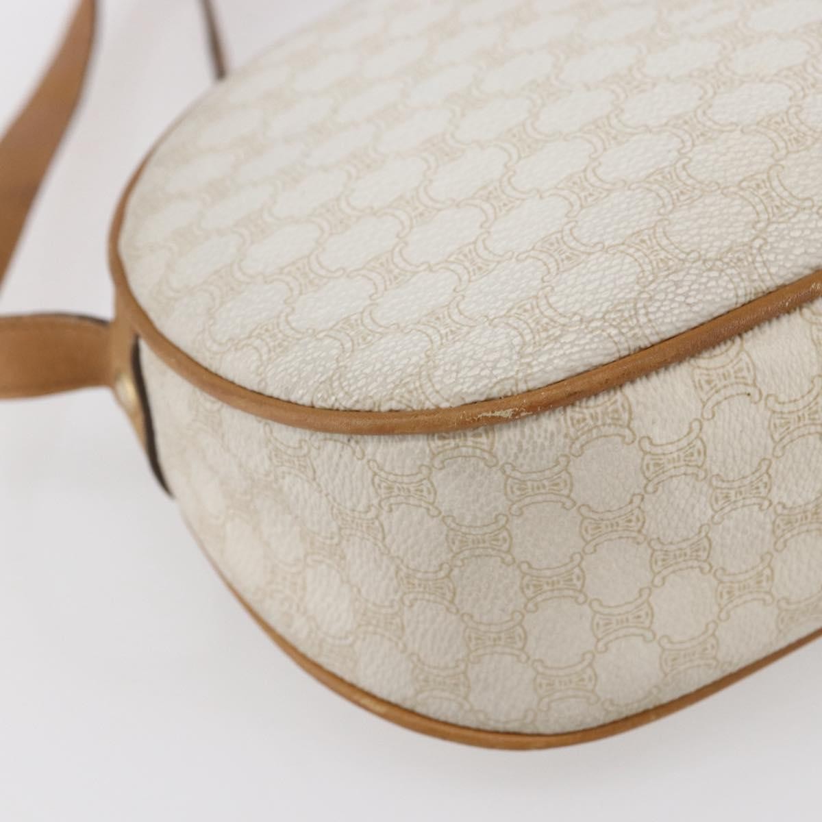 Celine Macadam Shoulder Bag PVC Leather, WHITE, PVC, Shoulder bag