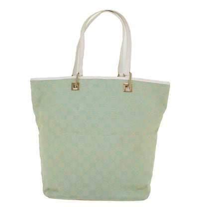 Gucci Vintage Bucket Shopping Tote GG Canvas, BLUE, CANVAS, Tote bag