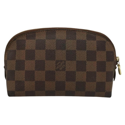 Louis Vuitton Cosmetic Pouch Damier, BROWN, CANVAS, Toiletry Case