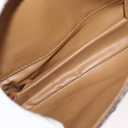 Celine Vintage Macadam Shoulder Bag Canvas and Leather, BROWN, CANVAS, Shoulder bag