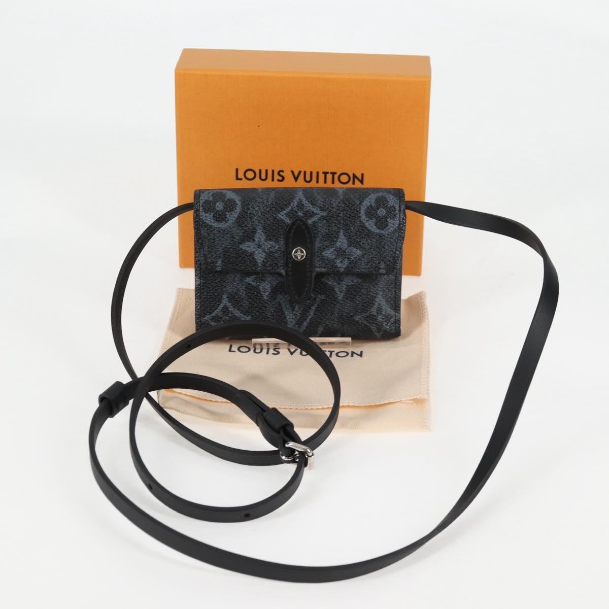 Louis Vuitton Cross Card Holder Limited Edition Monogram Pastel Noir, BLACK, CANVAS, Clutche & pouche