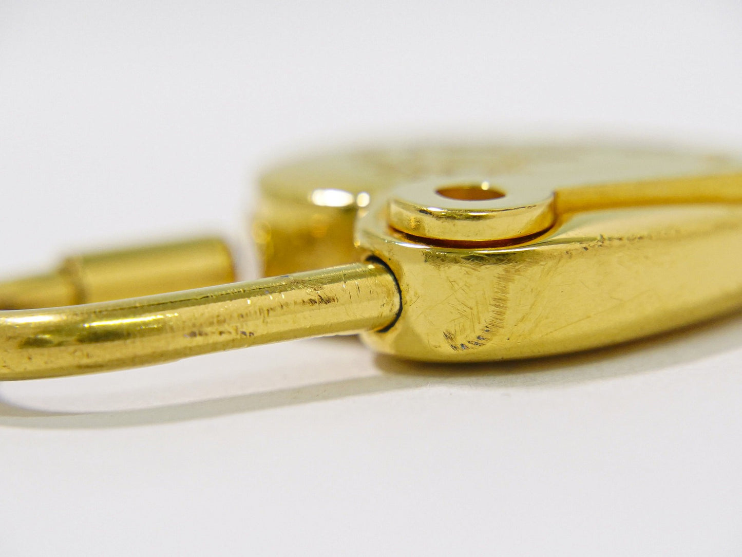 Hermes Annee De La Fantaisie Heart Cadena Lock Charm Metal, GOLD, GOLD_PLATED, Charms and Keychains