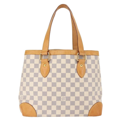 Louis Vuitton Hampstead Handbag Damier, WHITE, CANVAS, Tote bag