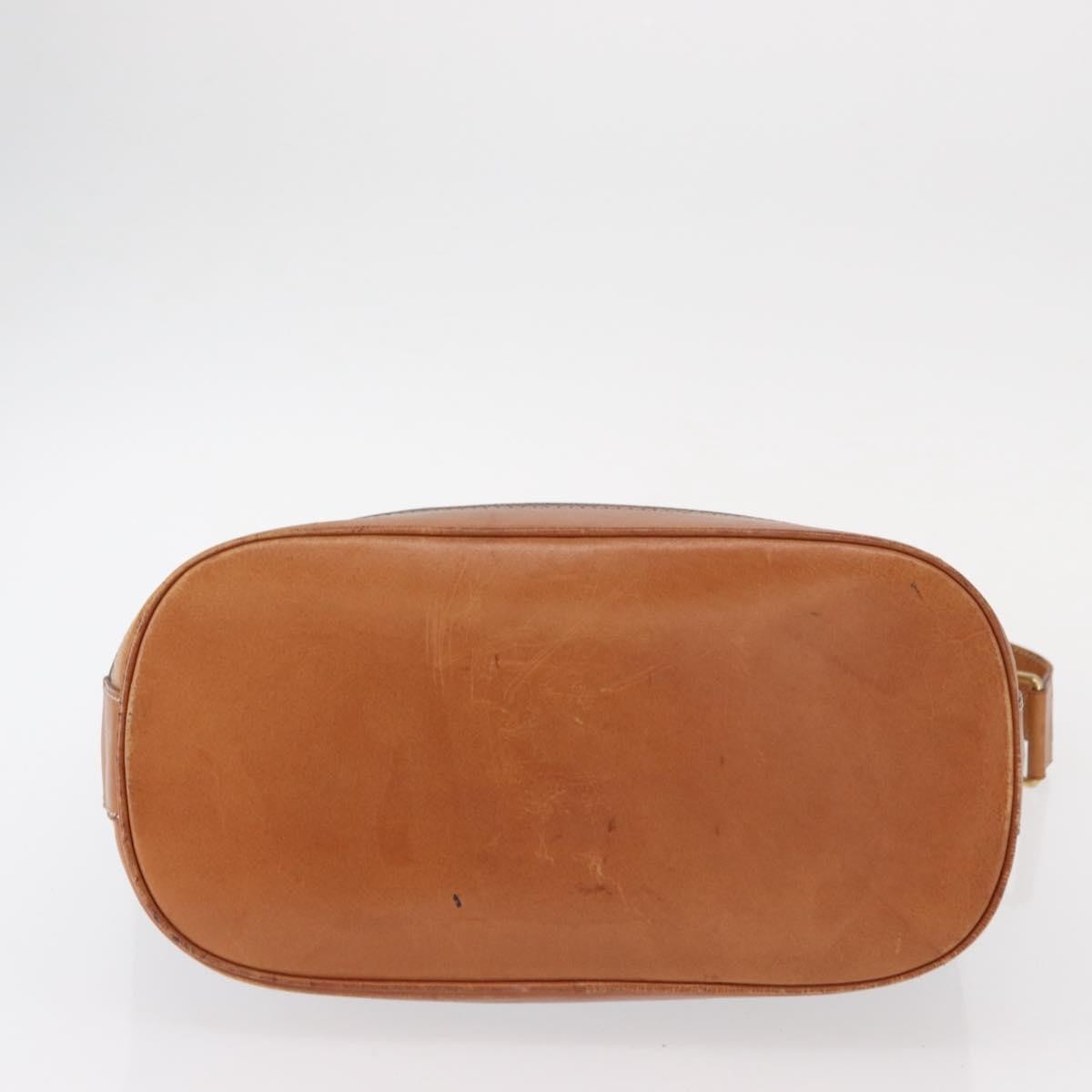 Celine Vintage Macadam Shoulder Bag Canvas and Leather, BROWN, CANVAS, Shoulder bag