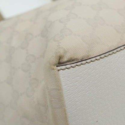 Gucci Web Zip Tote GG Canvas, WHITE, CANVAS, Tote bag