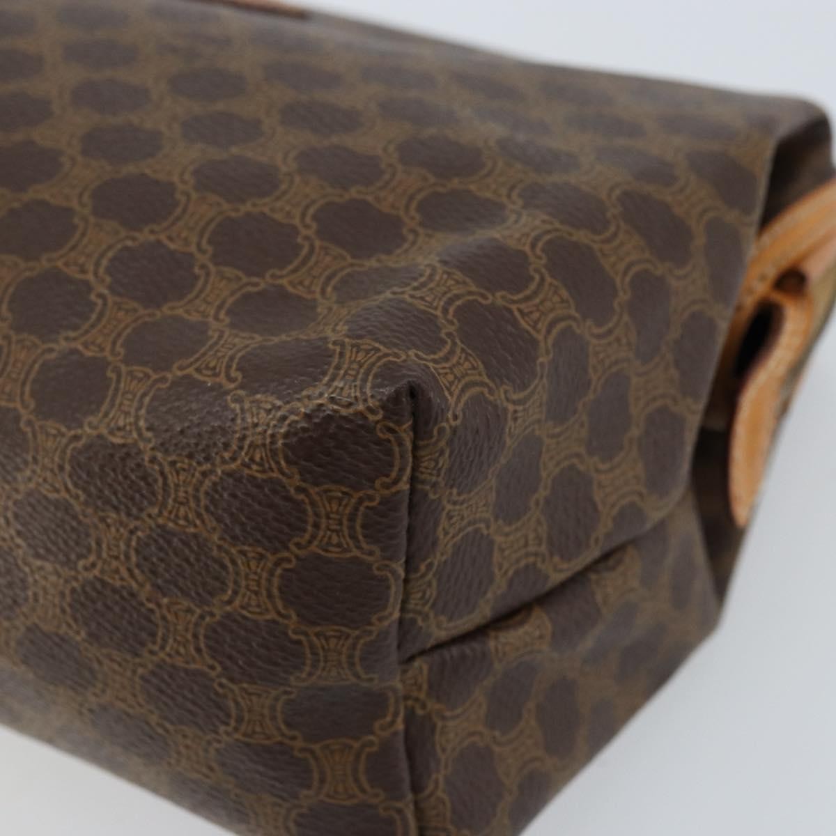 Celine Macadam Pochette Canvas and Leather, Brown, Canvas, Clutch
