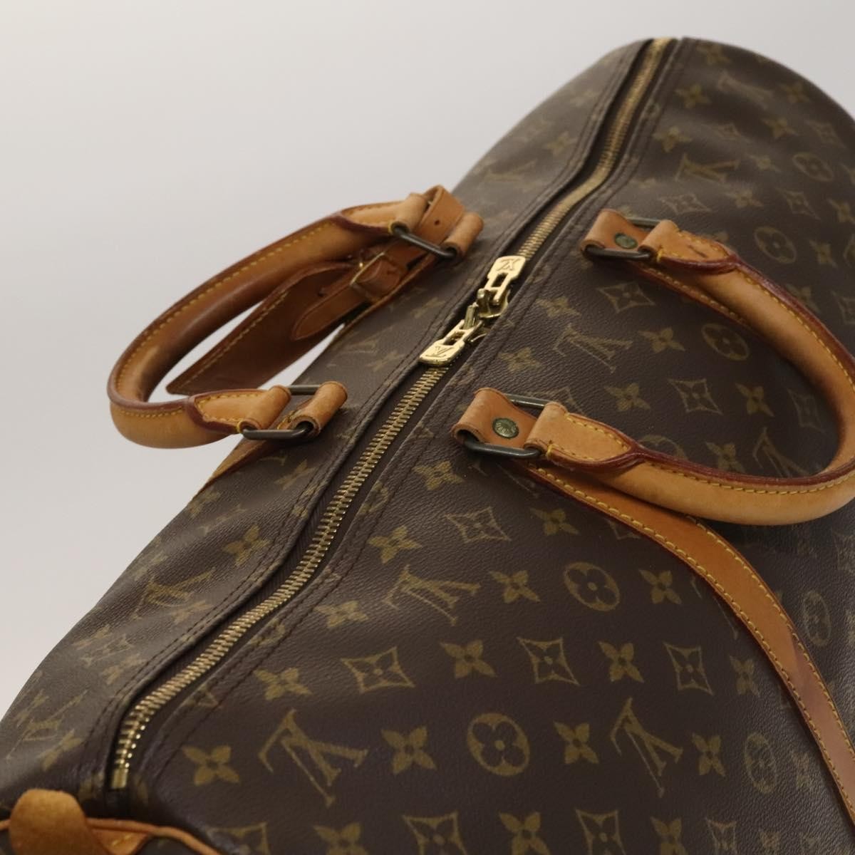 Louis Vuitton Keepall Bag Monogram Canvas, BROWN, CANVAS, Travel bag