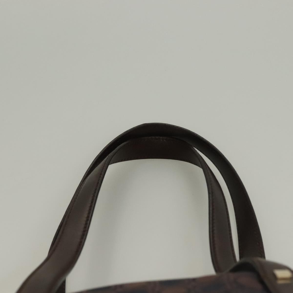 Salvatore Ferragamo Gancini handbag Canvas and Leather, NAVY, CANVAS, Handbag