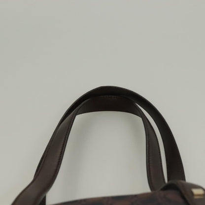 Salvatore Ferragamo Gancini handbag Canvas and Leather, NAVY, CANVAS, Handbag