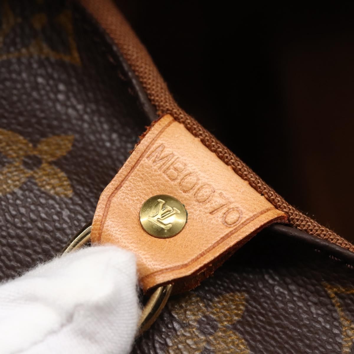 Louis Vuitton Shopping Sac Handbag Monogram Canvas, BROWN, CANVAS, Tote bag