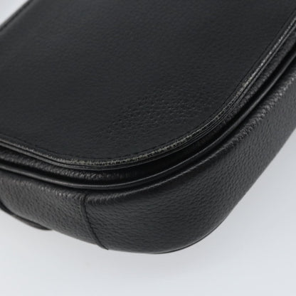 Burberry Flap Shoulder Bag Leather, BLACK, LEATHER, Shoulder bag