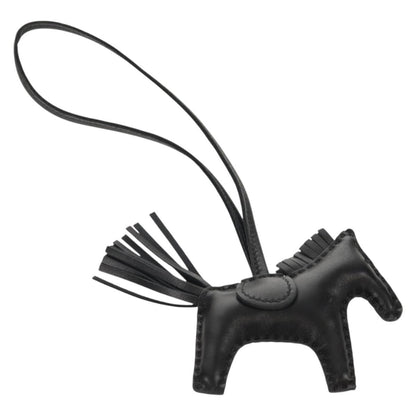 Hermes So Black GriGri Rodeo Bag Charm Leather, BLACK, LEATHER, Charms and Keychains