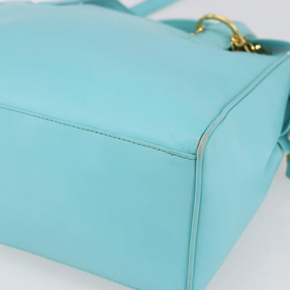 Christian Dior Vintage Handbag Leather, BLUE, LEATHER, Handbag