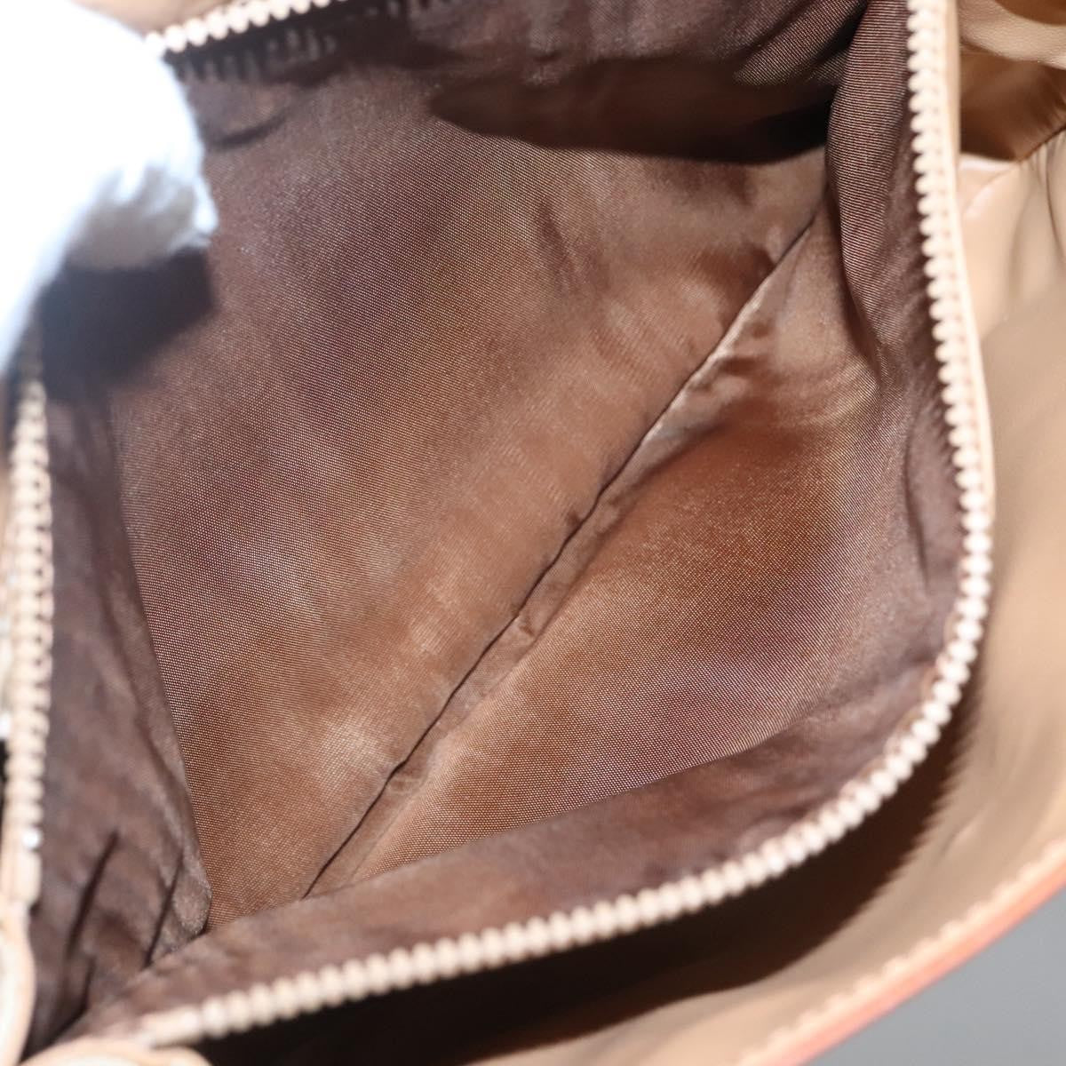Celine Vintage Macadam Handbag Canvas and Leather, Beige, Canvas, Handbag