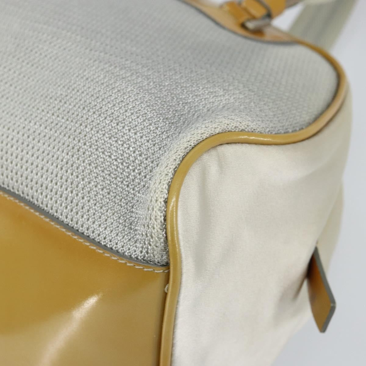 Prada Vintage Zip Handbag Tessuto, Silver, Nylon, Handbag
