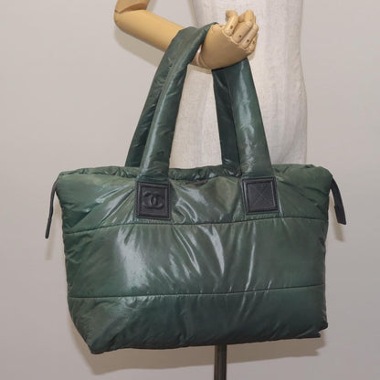 Chanel Coco Cocoon Tote Nylon, KHAKI, NYLON, Tote bag