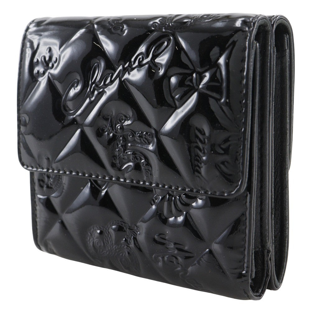 Chanel Bi-Fold Wallet Quilted Patent, BLACK, PATENT_LEATHER, Wallets