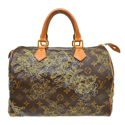 Louis Vuitton Speedy Handbag Limited Edition Monogram Dentelle, Brown, Canvas, Handbag