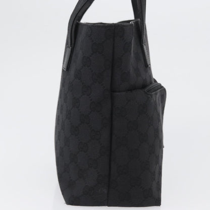 Gucci Double Pocket Tote GG Canvas, BLACK, CANVAS, Handbag