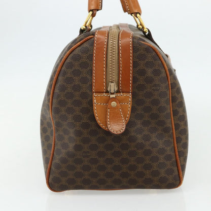 Celine Vintage Macadam Boston bag Canvas and Leather, Brown, Canvas, Travel Bag