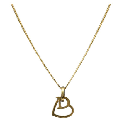Christian Dior CD Heart Necklace Metal, GOLD, METAL, Necklace