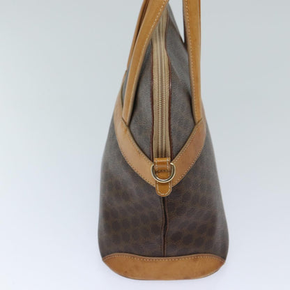 Celine Macadam Handbag Macadam with leather, BROWN, CANVAS, Handbag