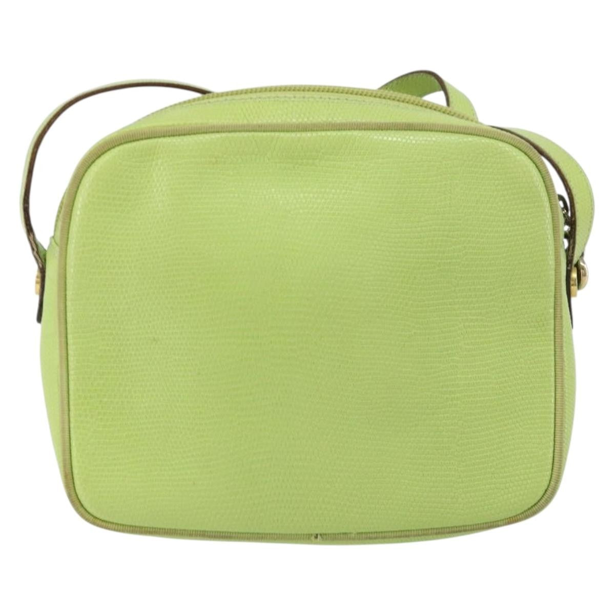 Salvatore Ferragamo Vala Shoulder Bag Leather, GREEN, LEATHER, Shoulder bag