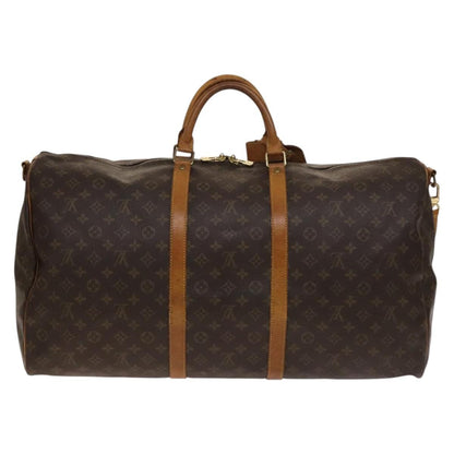 Louis Vuitton Keepall Bandouliere Bag Monogram Canvas, BROWN, CANVAS, Travel bag