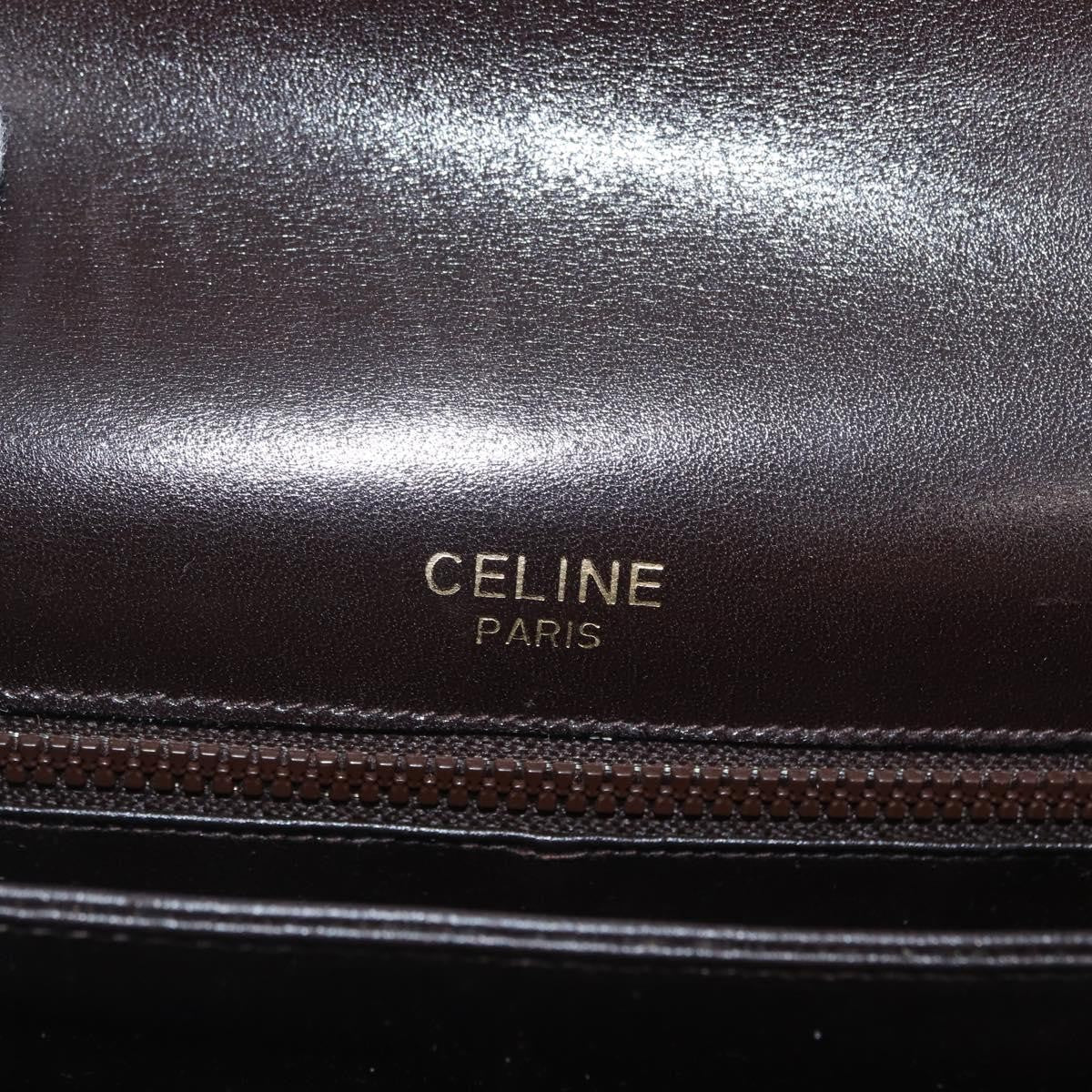 Celine Vintage Shoulder Bag Leather, BROWN, LEATHER, Shoulder bag