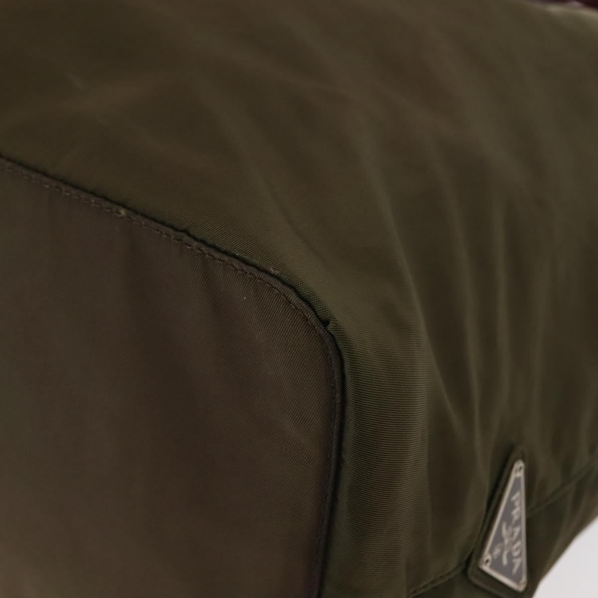 Prada Resin Handle Tote Tessuto, Khaki, Nylon, Tote Bag